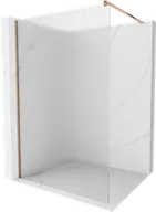 Ścianki i drzwi prysznicowe - Mexen Kioto ścianka prysznicowa 120 x 200 cm, prążki 8 mm, różowe złoto - 800-120-101-60-09 - miniaturka - grafika 1