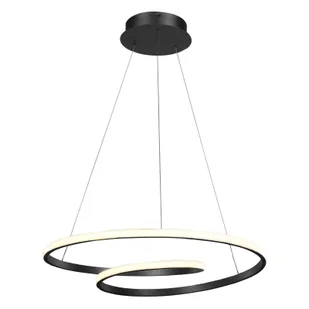 ZOLTA Nowoczesny żyrandol LED - lampa wisząca z czarną pętlą Neutralna barwa światła - żyrandol - lampa do sypialni - lampa wisząca - Lampy sufitowe - miniaturka - grafika 1
