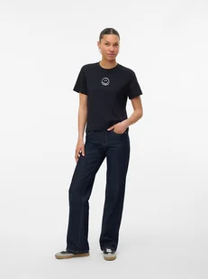 Vero Moda Koszulka w kolorze czarnym - Koszulki i topy damskie - miniaturka - grafika 1