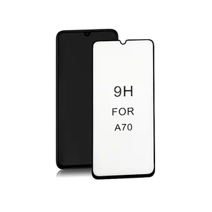Qoltec Szkło ochronne hartowane PREMIUM do Samsung Galaxy A70 6D Pełne Czarne 52174 - Szkła hartowane na telefon - miniaturka - grafika 1