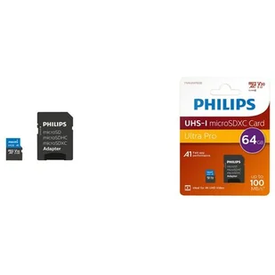 Karta pamięci PHILIPS Class SDXC 64GB + Adapter - Karty pamięci - miniaturka - grafika 1