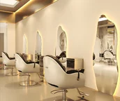 Meble fryzjerskie - Konsola konsoleta fryzjerska barberska kosmetyczna lustro LED 180x70 PRO - miniaturka - grafika 1