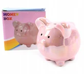Skarbonki - ŚWINKA SKARBONKA CERAMICZNA OTWIERANA NA OSZCZĘDNOŚCI PREZENT RÓŻNE KOLORY - miniaturka - grafika 1