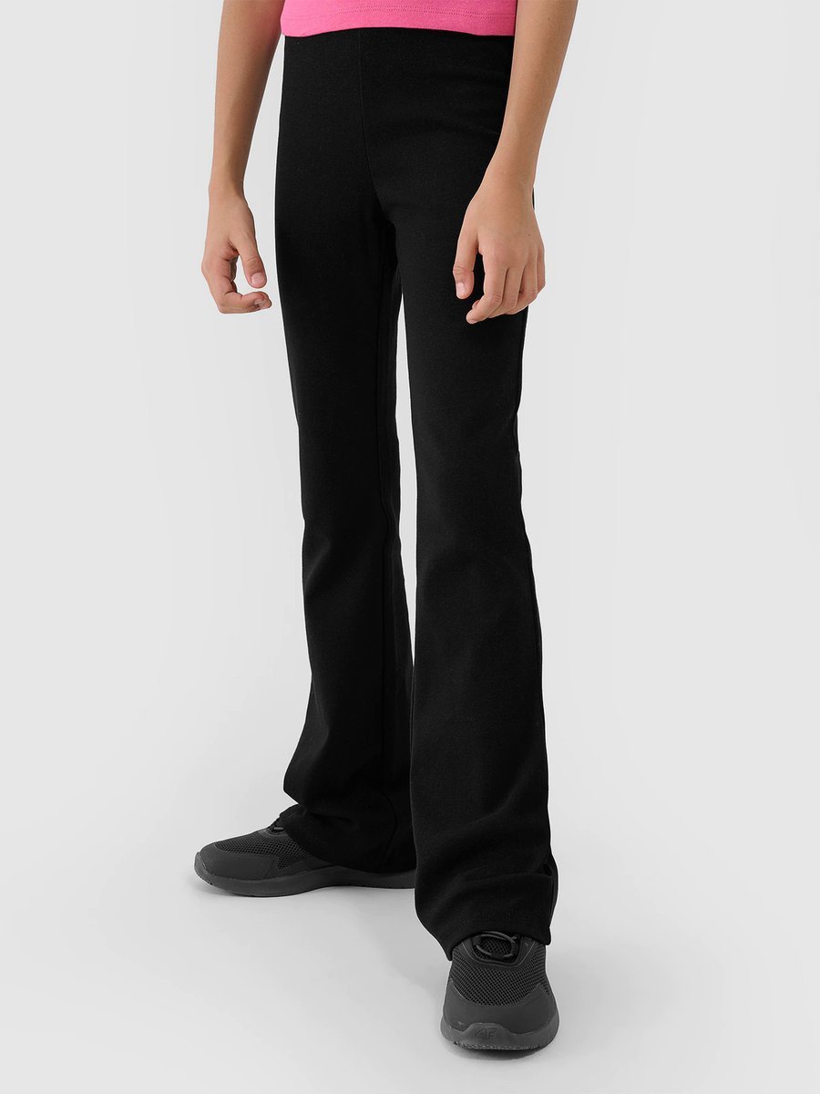 Dziewczęce legginsy z wysokim stanem 4F 4FJWSS25TTIGF199-20S Czarny