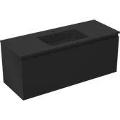 Szafki łazienkowe - Mexen Orio szafka łazienkowa 120 cm z umywalką Otis, 1 szuflada, czarna mat - 91A10-12047-1-BF71-W18M71 - miniaturka - grafika 1