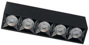 Lampy sufitowe - Liniowa oprawa natynkowa MIDI LED 20W 4000K neutralna czarny - miniaturka - grafika 1