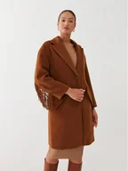 Płaszcze damskie - Guess Płaszcz wełniany Martine W2BL51 WEWU0 Brązowy Relaxed Fit - miniaturka - grafika 1