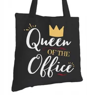 Torby i wózki na zakupy - Torba Bawełniana dla Sekretarki Czarna Prezent ekologiczna Trwały Nadruk - miniaturka - grafika 1