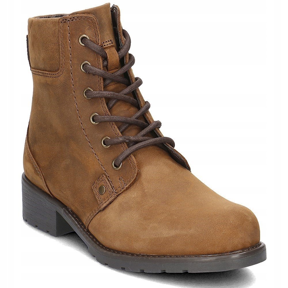 CLARKS BOTKI SKÓRZANE BRĄZOWE DAMSKIE 40 1ŻFH