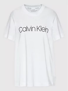 Calvin Klein Curve T-Shirt Inclusive K20K203633 Biały Regular Fit - Koszulki i topy damskie - miniaturka - grafika 1