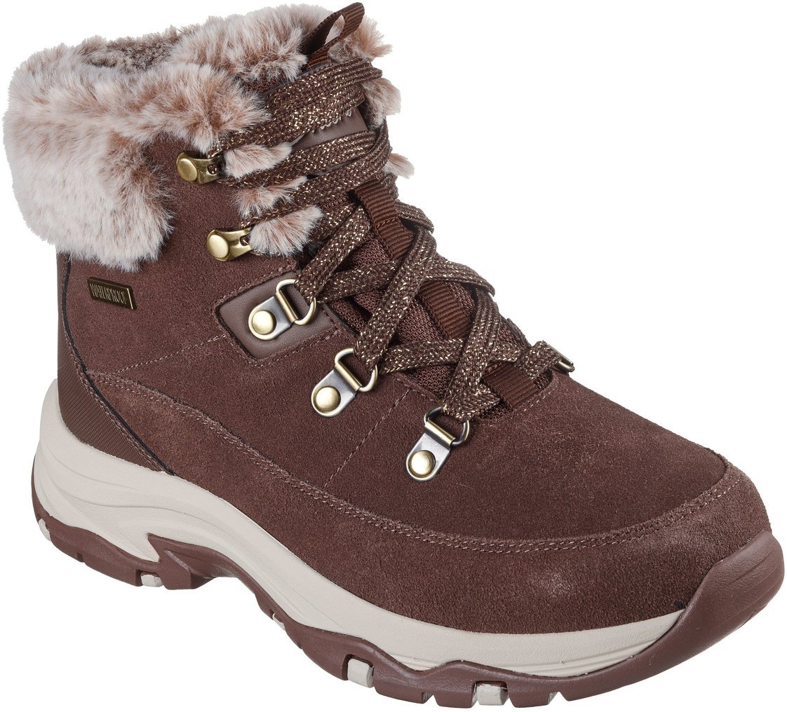 Buty trekkingowe damskie Skechers Skechers damskie buty zimowe wodoodporne TREGO-SNOW WORRIES 167882 CHOC 36,5