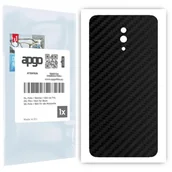 Folie ochronne do telefonów - Folia naklejka skórka strukturalna na TYŁ do Oppo Reno -  Carbon Czarny - apgo SKINS - miniaturka - grafika 1