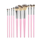 Pędzle do makijażu - TOOLS FOR BEAUTY TOOLS FOR BEAUTY ZESTAW 10 PĘDZLI DO MAKIJAŻU PINK - miniaturka - grafika 1