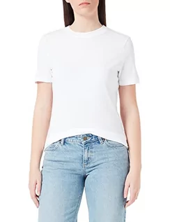 Koszulki i topy damskie - SELECTED FEMME Klasyczna koszulka damska, Bright White, XS - grafika 1