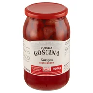 Owoce w puszkach i słoikach - Polska gościna Kompot truskawkowy 900 g - miniaturka - grafika 1