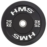 Pozostały sprzęt siłowy - HMS BBR25 BLACK TALERZ OLIMPIJSKI BUMPER 25 KG 1AB-17-61-019 - miniaturka - grafika 1