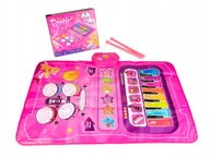 Maty edukacyjne - Mata Muzyczna Perkusja I Pianinko Z Dźwiękiem 2 Pałeczki W Zestawie - miniaturka - grafika 1