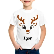 Koszulki dla chłopców - Koszulka dziecięca z reniferem - miniaturka - grafika 1