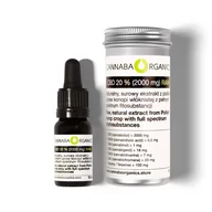 Suplementy naturalne - Cannaba Organics Olej 20% CBD (2000 mg/10 ml) surowy z chlorofilem Olej 20% CBD RAW - miniaturka - grafika 1