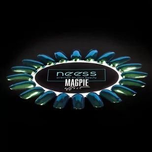 Neess Pyłek do paznokci hybrydowych Magpie Effect Zielony 2g 3574 - Lakiery hybrydowe - miniaturka - grafika 1