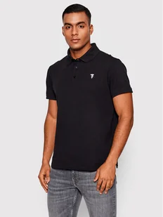 Trussardi Polo Piquet 52T00597 Czarny Regular Fit - Koszulki męskie - miniaturka - grafika 1