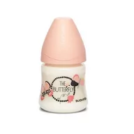 Butelki dla niemowląt - Suavinex Butelka 150Ml Silikon Koralowy Motyl - miniaturka - grafika 1