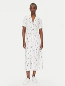 Sukienki - Tommy Hilfiger Sukienka koszulowa WW0WW44668 Biały Regular Fit - miniaturka - grafika 1