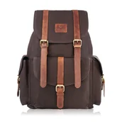 Plecaki - Plecak vintage PAOLO PERUZZI SI-05-BR brązowy - miniaturka - grafika 1