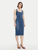 Sukienki - Fracomina Sukienka jeansowa FP25SD4001D46402 Niebieski Slim Fit - miniaturka - grafika 1