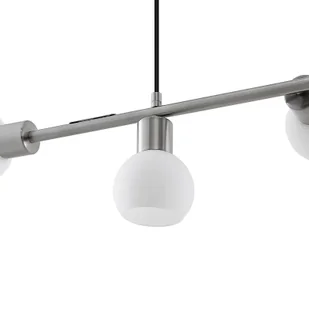 Lindby Biscala lampa wisząca LED nikiel/opal - Lampy sufitowe - miniaturka - grafika 5