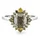 Złoty pierścionek próby 0,585 z głównym, szarym diamentem 2,11 ct oraz towarzyszącymi brylantami 0,4 ct