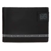 Paski - Pepe Jeans Pasek poziomy portfel z portmonetką czarny 11x8x1 cm Skóra by Joumma Bags, Czarny (Black), Talla única, Poziomy portfel z portfelem - miniaturka - grafika 1