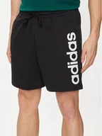 Spodenki męskie - adidas Szorty sportowe AEROREADY Essentials Single Jersey Linear Logo Shorts IC0062 Czarny Regular Fit - miniaturka - grafika 1
