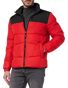 Jack&Jones męska kurtka puchowa Jjchili, True Red/Detail:blocking, XXL - Kurtki męskie - miniaturka - grafika 1