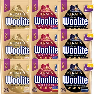 Woolite Mix z keratyną Kapsułki do prania tkanin 297 sztuk! Zestaw - Środki do prania - miniaturka - grafika 1
