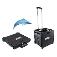 Wózki magazynowe - WÓZEK WARSZTATOWY SKŁADANY, SKRZYNKA 43X38X41,5 CM - DEDRA N1000 - miniaturka - grafika 1