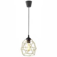 Lampy sufitowe - Lampa wisząca druciany klosz Galaxy 3456 TK Lighting metalowa czarna złota - miniaturka - grafika 1