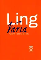 Czasopisma - LingVaria. Tom 17, nr 1 (33)/2022 - praca zbiorowa - miniaturka - grafika 1