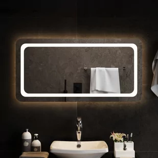 vidaXL Lustro łazienkowe z LED, 100x50cm - Lustra - miniaturka - grafika 1