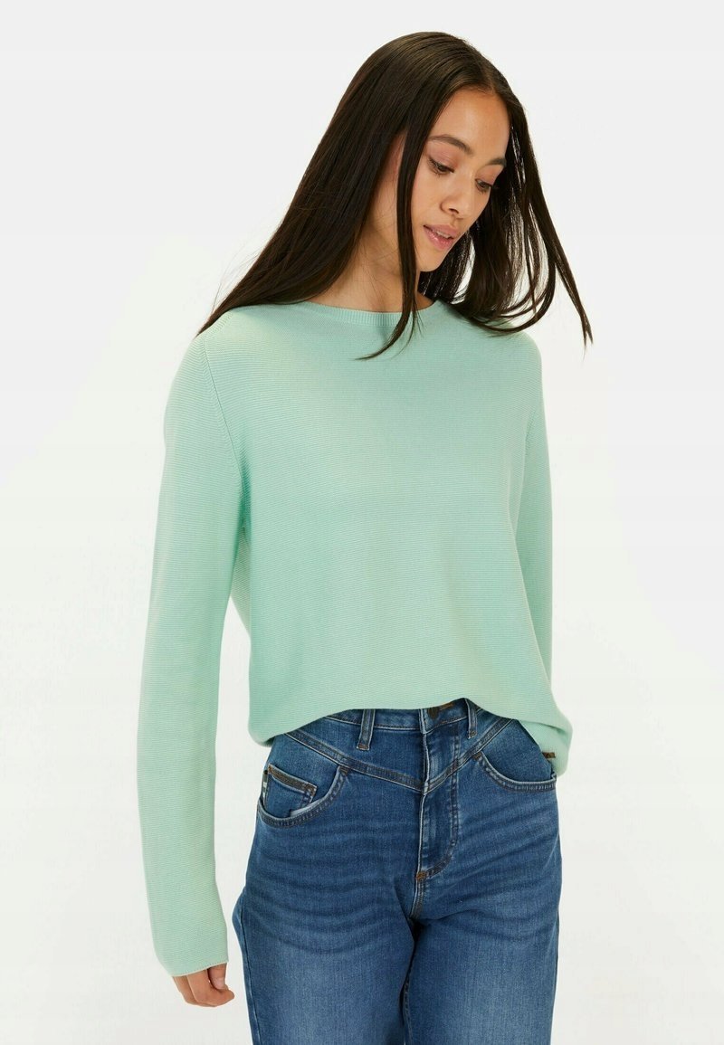 CAMEL ACTIVE MIĘTOWY ELEGANCKI SWETER DAMSKI Z BAWEŁNY S 17CA