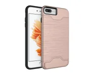 Etui i futerały do telefonów - Etui ochronne do Apple iPhone 7 Plus 5,5 cala stojące twarde etui z kieszenią na karty pamięci Pokrowiec ochronny (brązowy) - miniaturka - grafika 1