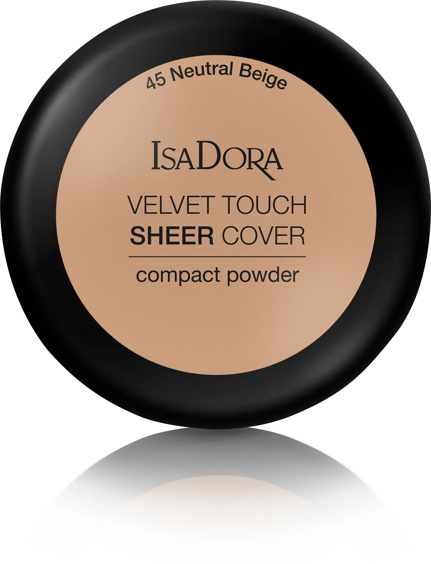 IsaDora Velvet Touch Sheer Cover Compact Powder 45 Neutral Beige - Puder w kompakcie 7,5g