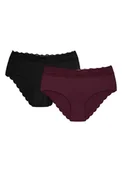 Majtki damskie - Majtki figi Fonza 2-pak Henderson czarny, bordowy S - Esotiq&Henderson - miniaturka - grafika 1