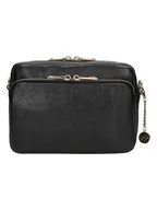 Torebki damskie - Wojas Skórzana torebka w kolorze czarnym - 23 x 16 x 6 cm - miniaturka - grafika 1