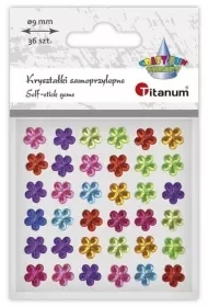 Kryształki samoprzylepne Kwiatki mix 36szt - Zabawki kreatywne - miniaturka - grafika 1