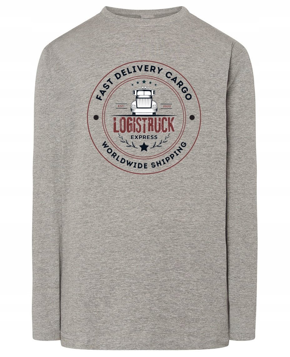 Longsleeve męski nadruk CIĘŻARÓWKA Logistruck 5XL