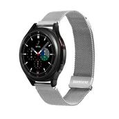 Akcesoria do smartwatchy - Dux Ducis Magnetic Strap pasek do Samsung Galaxy Watch / Huawei Watch / Honor Watch / Xiaomi Watch (22mm band) magnetyczna opaska srebrny (Milanese Version) - miniaturka - grafika 1