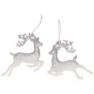 Bombki - Zawieszka INCOOD srebrny renifer - miniaturka - grafika 1