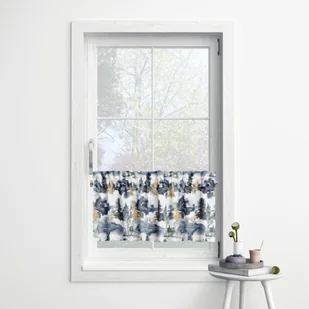 Zazdrostka WINTER wzór BN33 | zimowy las ze złotem 45 x 90 cm - Firany Zazdrostka WINTER wzór BN33 | zimowy las ze złotem 45 x 90 cm - Firany - miniaturka - grafika 1