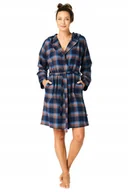 Szlafroki damskie - KEY SZLAFROK DAMSKI LGD 431 B25 S GRANATOWY - miniaturka - grafika 1